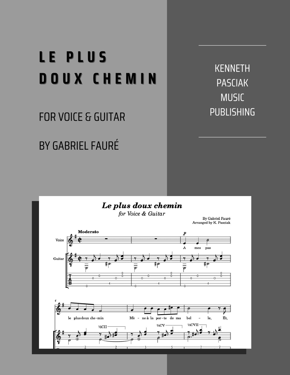 Le plus doux chemin (for Voice and Guitar) (arr. K. Pasciak)