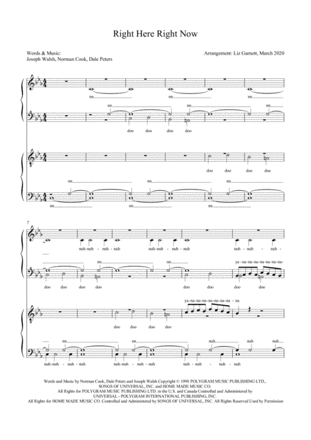 Right Here Right Now (arr. Liz Garnett)
