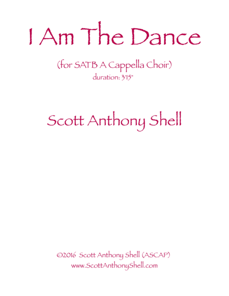I Am The Dance (SATB)