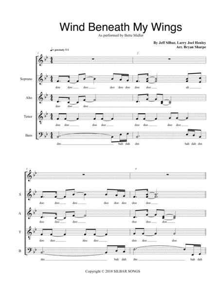 The Wind Beneath My Wings (arr. Bryan Sharpe)