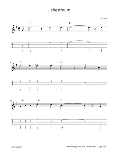 Liebestraum - F. Liszt (arr. songbooks.info)