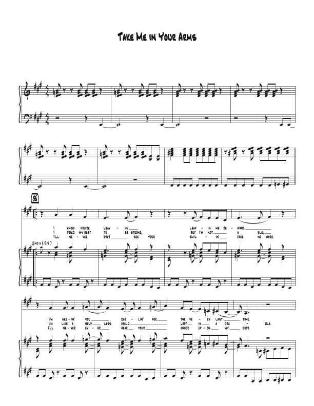 Take Me In Your Arms (rock Me A Little While) (arr. Biegler)