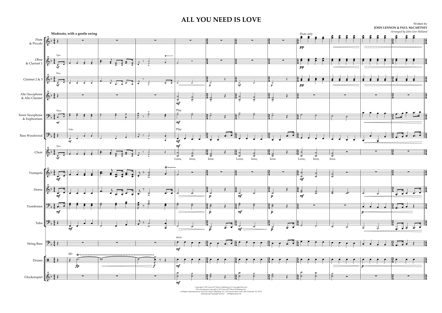 All You Need Is Love (arr. John Ivor Holland)