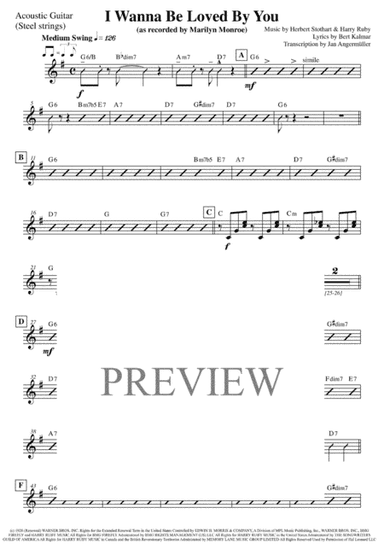 I Wanna Be Loved By You  from GOOD BOY (arr. Jan Angermüller)
