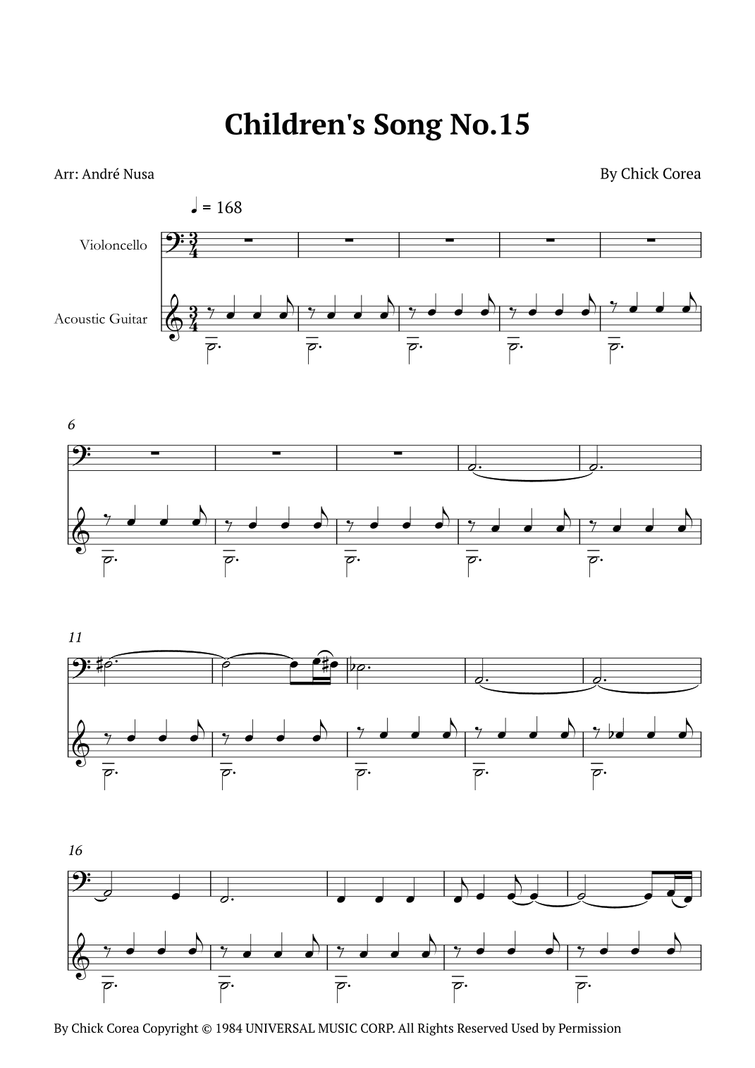 Children's Song No. 15 (arr. André Nusa)