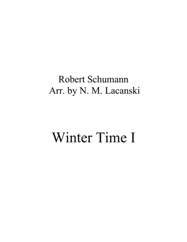 Winter Time I (arr. Nick Lacanski)