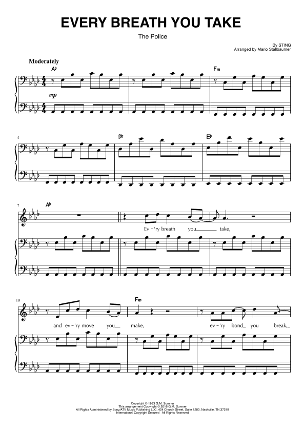 Every Breath You Take (arr. Mario Stallbaumer)