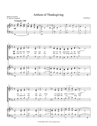 Anthem of Thanksgiving