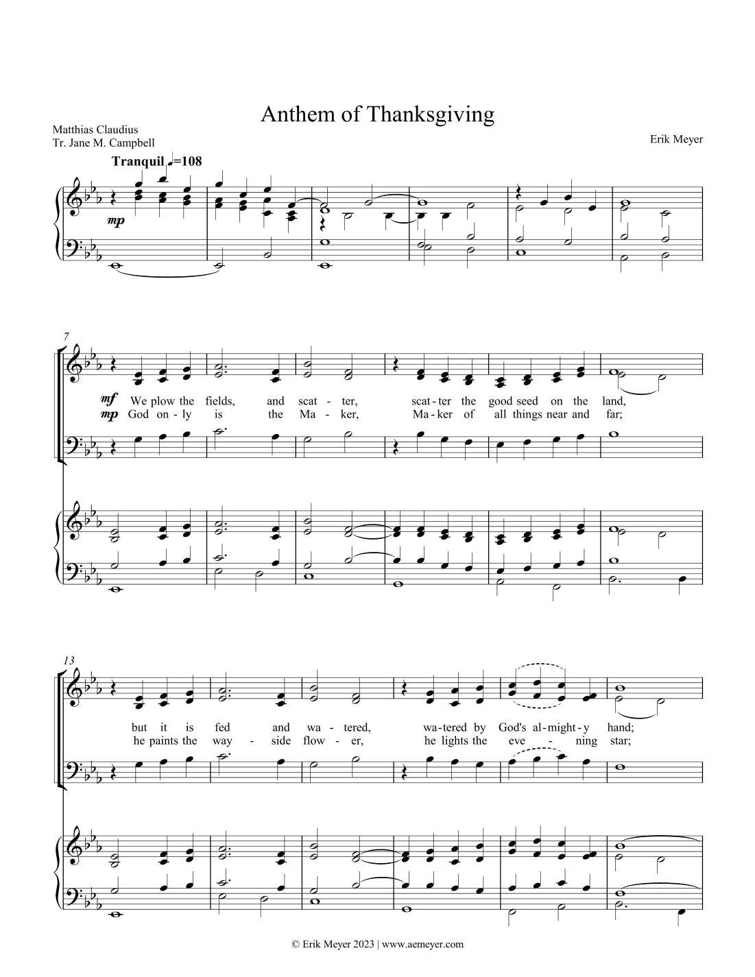 Anthem of Thanksgiving