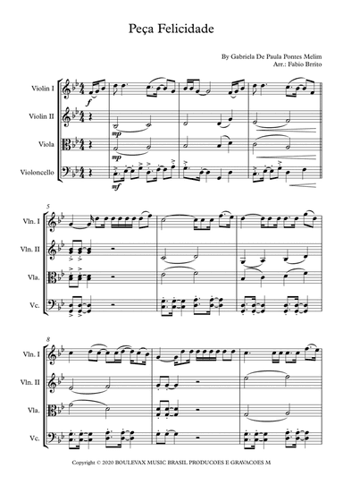 Peca Felicidade (arr. Fabio Britto)