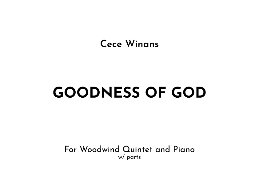 Goodness Of God (arr. Jireh J.)