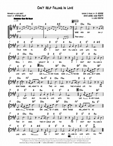 Can't Help Falling In Love (arr. Stephen Bulat)