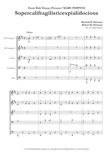Supercalifragilisticexpialidocious (arr. Diego Marani)