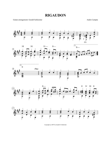 Rigaudon (arr. Gerald Schleicher)