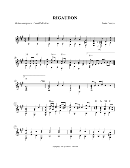 Rigaudon (arr. Gerald Schleicher)