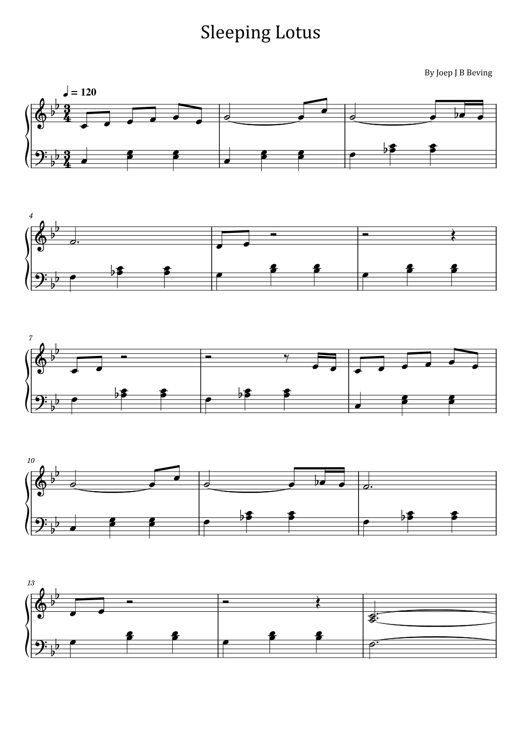 Sleeping Lotus (arr. poon)