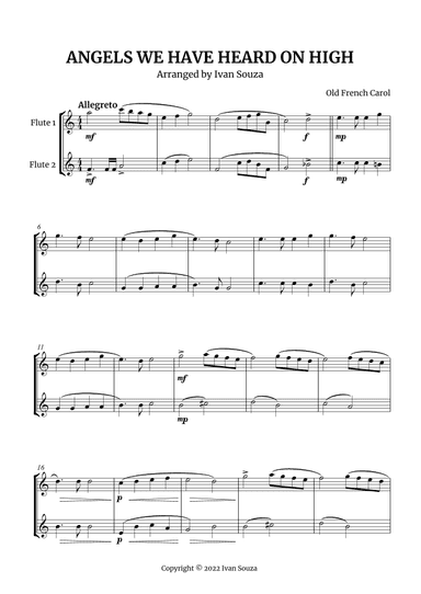ANGELS WE HAVE HEARD ON HIGH (arr. Ivan Souza)