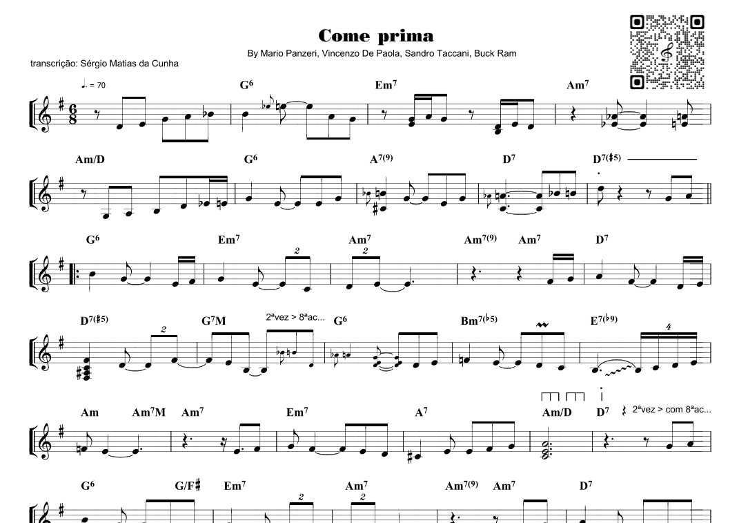 Come Prima (arr. Sérgio Matias da Cunha)