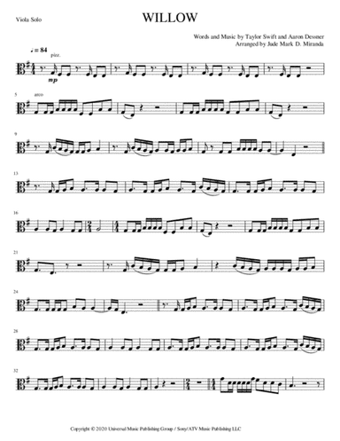 Willow (arr. JUDE MARK D. MIRANDA)