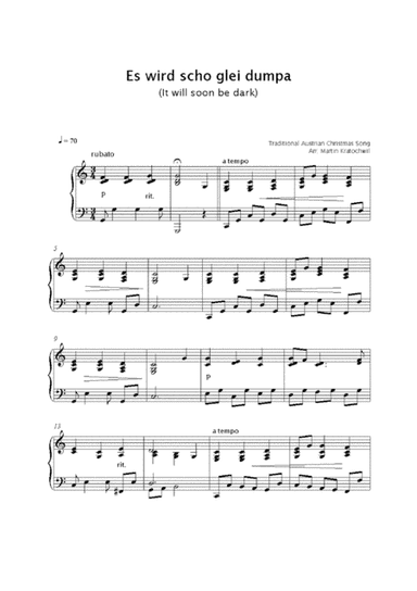 Es wird scho glei dumpa (It will soon be dark) (arr. Martin Kratochwil)