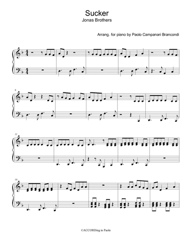 Sucker (arr. Paolo Campanari Brancondi)