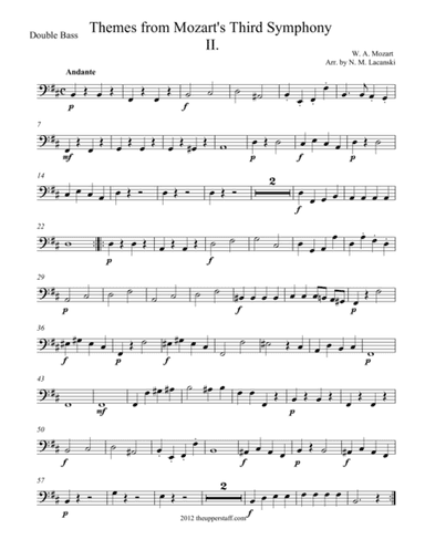 Themes from Mozart's Third Symphony Second Movement (arr. Nick Lacanski)