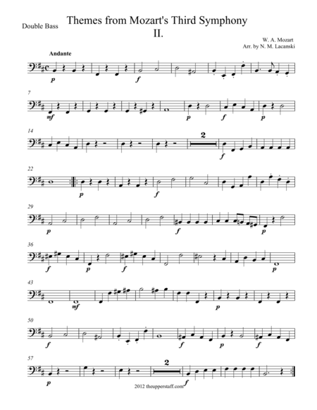 Themes from Mozart's Third Symphony Second Movement (arr. Nick Lacanski)