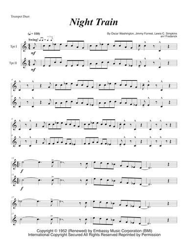 Night Train (arr. P. R. Frederick)