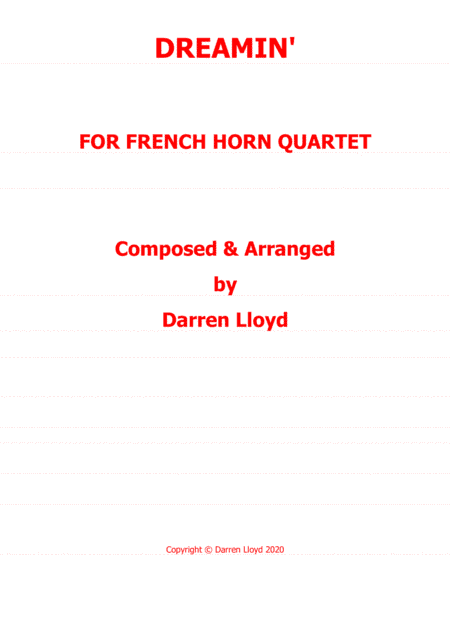 Dreamin' - French Horn quartet