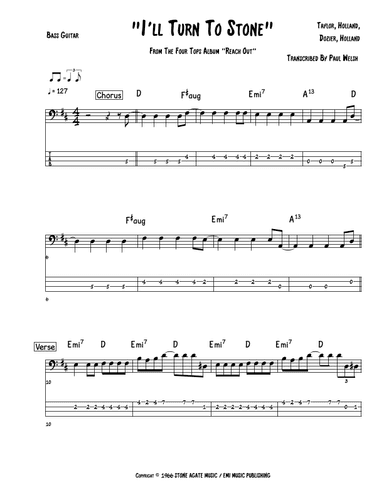 I'll Turn To Stone (arr. Accubass)