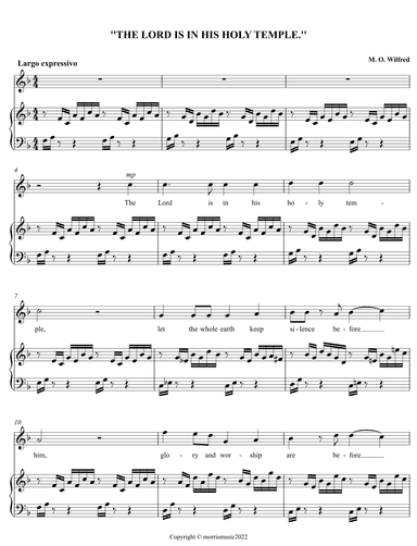 The Lord is in his holy temple