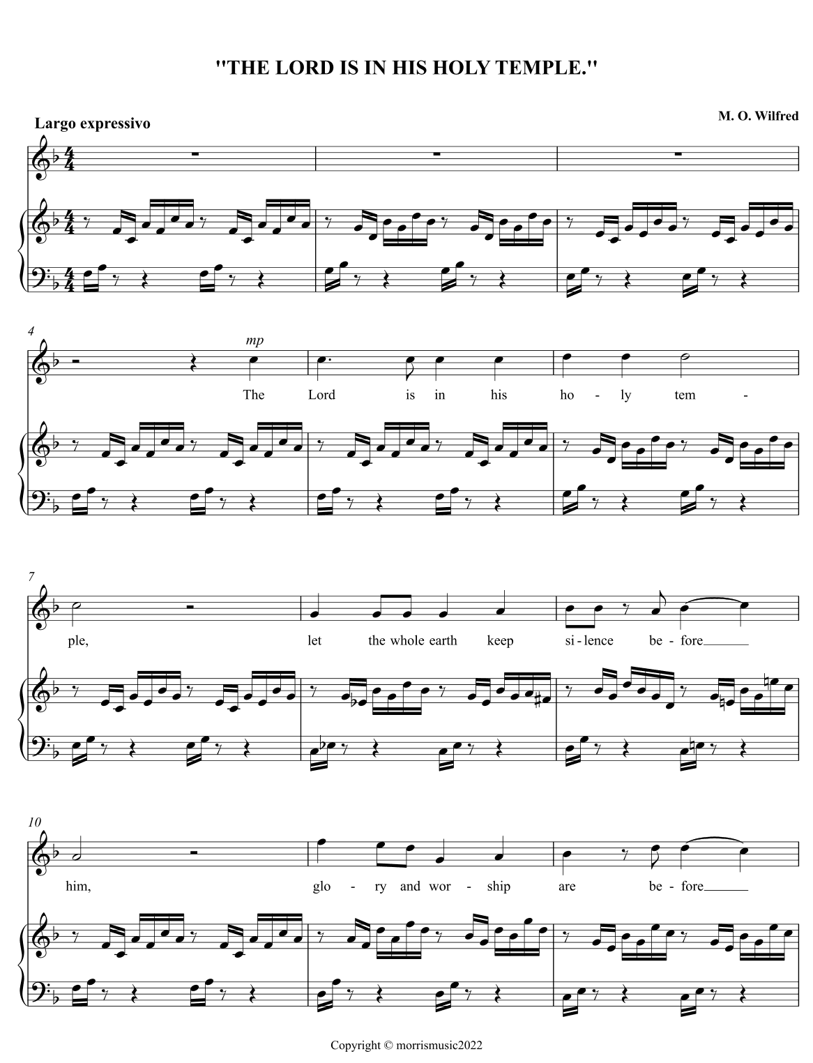 The Lord is in his holy temple