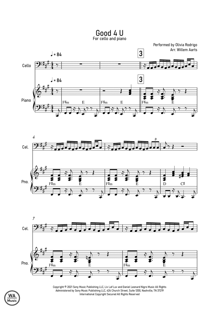 Good 4 U (arr. Willem Aarts)