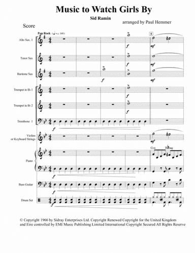 Music To Watch Girls By (arr. Paul Hemmer)