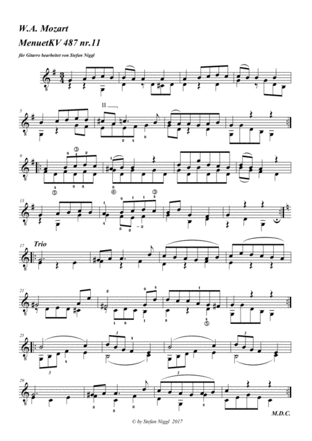 Menuet KV 487 no.11 (arr. Stefan Niggl)