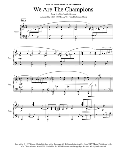 We Are The Champions (arr. Nick Hurkmans)