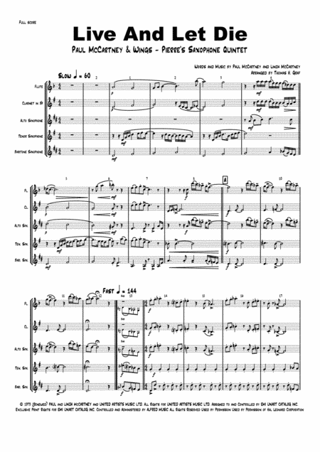 Live And Let Die (arr. Thomas H. Graf)