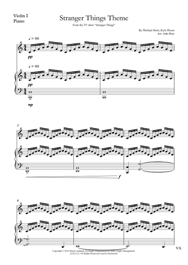 Stranger Things Main Title Theme (arr. João Reis)