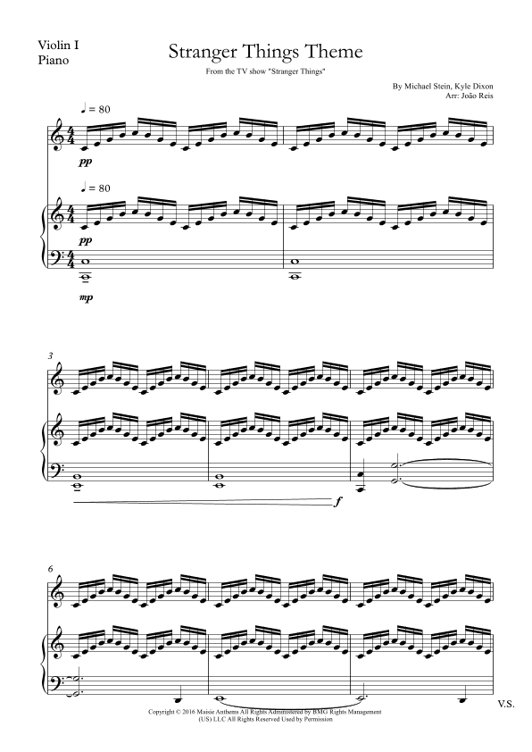 Stranger Things Main Title Theme (arr. João Reis)