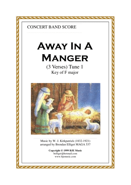Away In A Manger (Tune 1) - Concert Band Score and Parts PDF (arr. Brendan Elliget MAGA 537)
