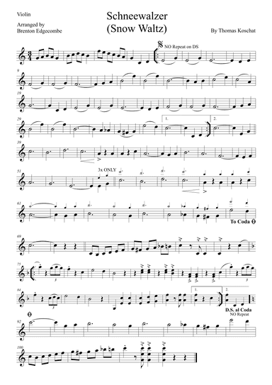 Schneewaltzer (Snow Waltz) (arr. Brenton Edgecombe)