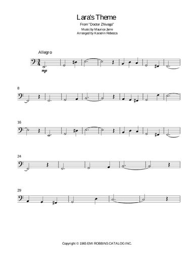 Lara's Theme From Doctor Zhivago (arr. Kaiserin Rebecca)
