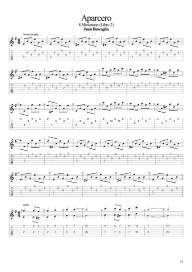 Aparcero (Argentine Folk) (arr. Leonardo Ramos)