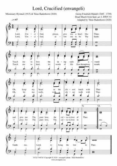 Lord, Crucified (envangeli) (arr. Tinus Badenhorst)