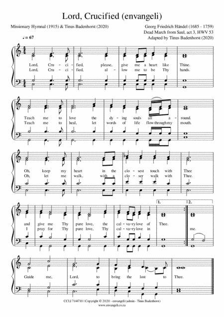 Lord, Crucified (envangeli) (arr. Tinus Badenhorst)