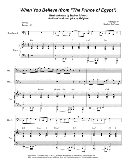 When You Believe (From The Prince Of Egypt) (arr. Stephen DeCesare)