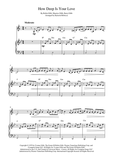 How Deep Is Your Love (arr. Kaiserin Rebecca)