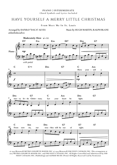 Have Yourself A Merry Little Christmas (arr. Danilo "Daca" Alves)