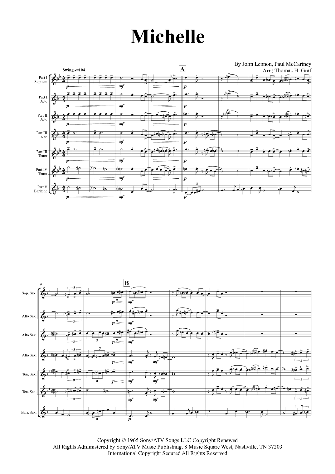 Michelle (arr. Thomas Graf)