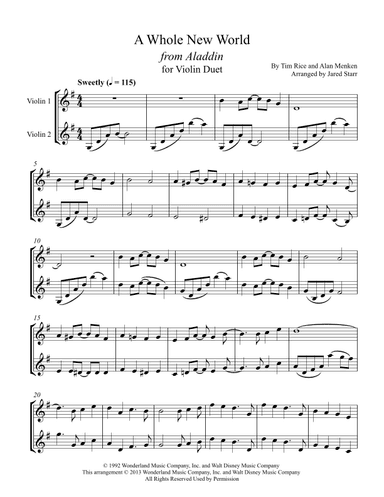 A Whole New World (arr. Jared Starr)